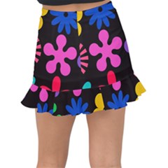 Fishtail Mini Chiffon Skirt 