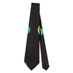 Colorful flowers on a black background pattern                                                            Necktie