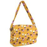 Ice cream on an orange background pattern                                                             Courier Bag