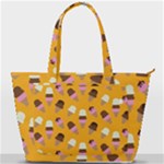 Ice cream on an orange background pattern                                                          Back Pocket Shoulder Bag