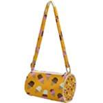 Ice cream on an orange background pattern                                                       Mini Cylinder Bag