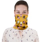 Ice cream on an orange background pattern                                                         Face Covering Bandana (Adult)