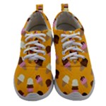 Ice cream on an orange background pattern                                                          Women Athletic Shoes
