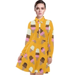 Long Sleeve Chiffon Shirt Dress 