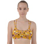 Ice cream on an orange background pattern                                                                Line Them Up Sports Bra