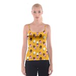Ice cream on an orange background pattern                                                             Spaghetti Strap Top