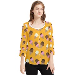 Chiffon Quarter Sleeve Blouse 