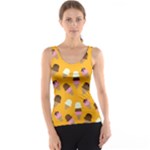 Ice cream on an orange background pattern                                                             Tank Top