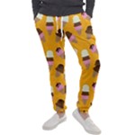 Ice cream on an orange background pattern                                                             Men s Jogger Sweatpants