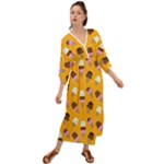 Ice cream on an orange background pattern                                                               Grecian Style Maxi Dress