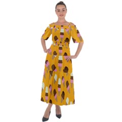 Shoulder Straps Boho Maxi Dress  