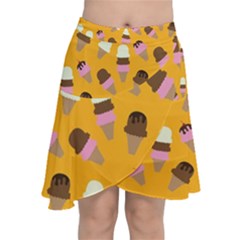 Chiffon Wrap Front Skirt 