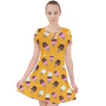 Ice cream on an orange background pattern                                                          Caught in a Web Dress