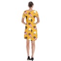 Short Sleeve V-neck Flare Dress 