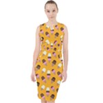 Ice cream on an orange background pattern                                                               Midi Bodycon Dress