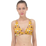Ice cream on an orange background pattern                                                           Classic Banded Bikini Top