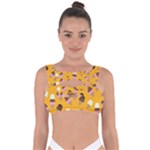 Ice cream on an orange background pattern                                                           Bandaged Up Bikini Top