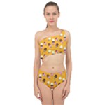 Ice cream on an orange background pattern                                                           Spliced Up Swimsuit