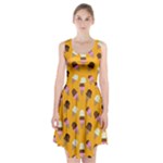 Ice cream on an orange background pattern                                                                 Racerback Midi Dress