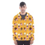 Ice cream on an orange background pattern                                                             Mesh Lined Wind Breaker (Men)