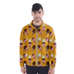 Ice cream on an orange background pattern                                                             Wind Breaker (Men)