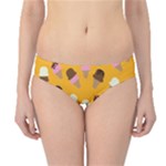 Ice cream on an orange background pattern                                                            Hipster Bikini Bottoms