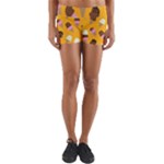 Ice cream on an orange background pattern                                                           Yoga Shorts