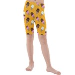Ice cream on an orange background pattern                                                            Kid s Swim Shorts