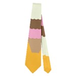 Ice cream on an orange background pattern                                                             Necktie
