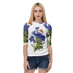 Vintage-blume-kunst-clipart-16307836606qy-removebg-preview Quarter Sleeve Raglan Tee