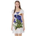 Vintage-blume-kunst-clipart-16307836606qy-removebg-preview Short Sleeve Skater Dress