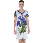 Vintage-blume-kunst-clipart-16307836606qy-removebg-preview Short Sleeve Nightdress