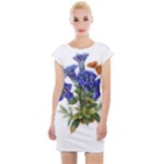Vintage-blume-kunst-clipart-16307836606qy-removebg-preview Cap Sleeve Bodycon Dress