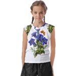 Vintage-blume-kunst-clipart-16307836606qy-removebg-preview Kids  Raglan Cap Sleeve Tee