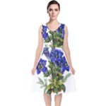 Vintage-blume-kunst-clipart-16307836606qy-removebg-preview V-Neck Midi Sleeveless Dress 
