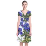 Vintage-blume-kunst-clipart-16307836606qy-removebg-preview Short Sleeve Front Wrap Dress