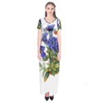 Vintage-blume-kunst-clipart-16307836606qy-removebg-preview Short Sleeve Maxi Dress