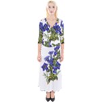 Vintage-blume-kunst-clipart-16307836606qy-removebg-preview Quarter Sleeve Wrap Maxi Dress