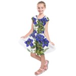 Vintage-blume-kunst-clipart-16307836606qy-removebg-preview Kids  Short Sleeve Dress