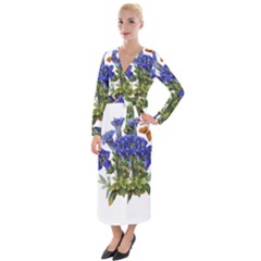 Velvet Maxi Wrap Dress 