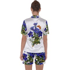 Satin Short Sleeve Pajamas Set 