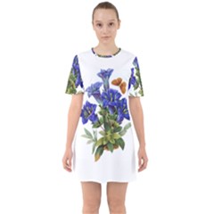Sixties Short Sleeve Mini Dress 