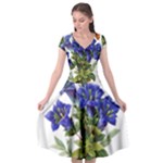 Vintage-blume-kunst-clipart-16307836606qy-removebg-preview Cap Sleeve Wrap Front Dress