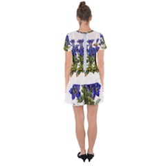 Drop Hem Mini Chiffon Dress 
