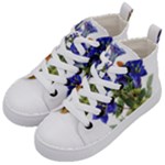 Vintage-blume-kunst-clipart-16307836606qy-removebg-preview Kids  Mid-Top Canvas Sneakers