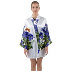 Long Sleeve Satin Kimono 