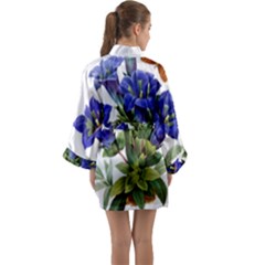 Long Sleeve Satin Kimono 