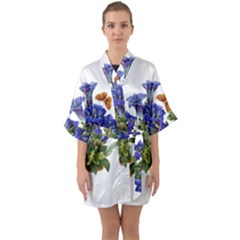 Half Sleeve Satin Kimono  