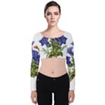 Vintage-blume-kunst-clipart-16307836606qy-removebg-preview Velvet Long Sleeve Crop Top