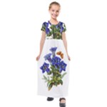 Vintage-blume-kunst-clipart-16307836606qy-removebg-preview Kids  Short Sleeve Maxi Dress